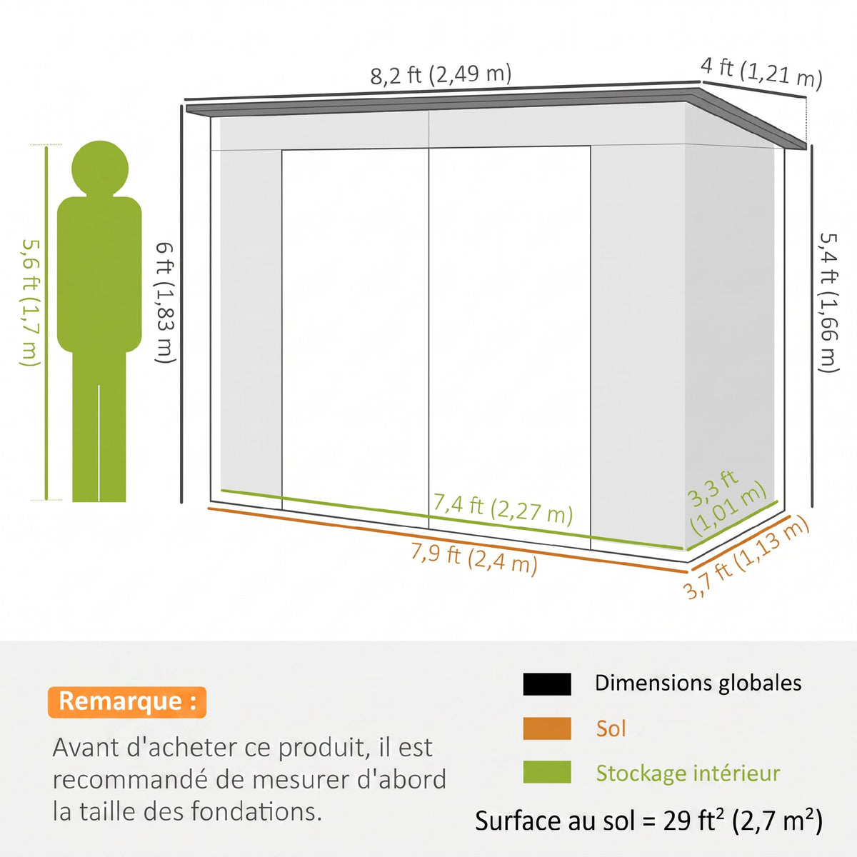 Abri de Jardin en Métal 3 m² Facile à Monter, Cabane de Jardin Structure en Acier Galvanisé Améliorée, Chêne