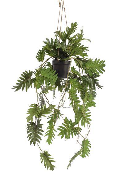 Kunstpflanze Philodendron – Hängepflanze 80cm – Täuschend echt & pflegefrei – Dekorative Kunst – Zimmerpflanze für Wohnzimmer, Büro & kleine Räume