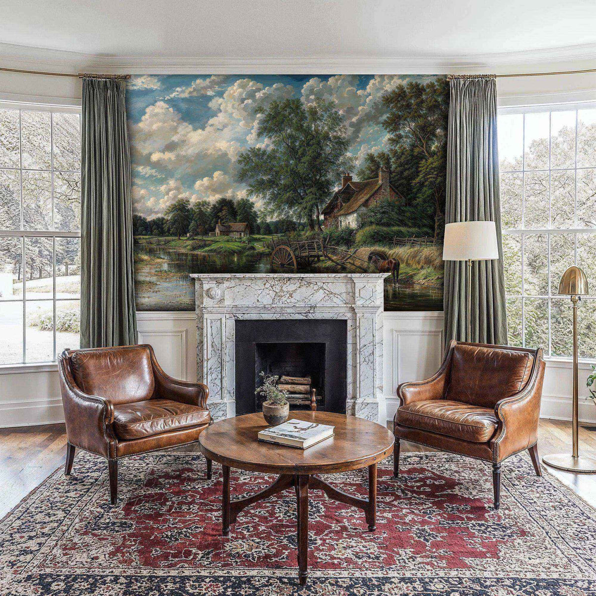 English Countryside Landscape Wall Mural